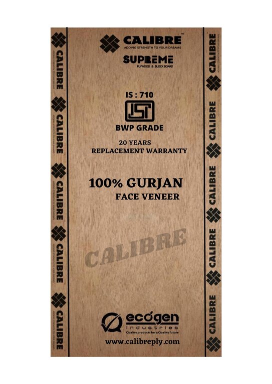 Calibre Supreme BWP IS 710 Grade Plywood (8x4, 9MM)
